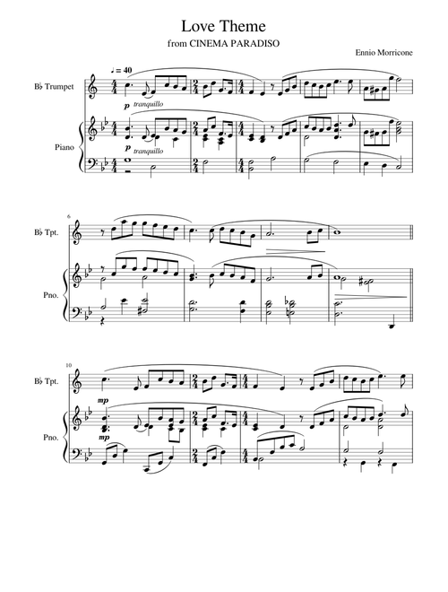 Love Theme Ennio Morricone