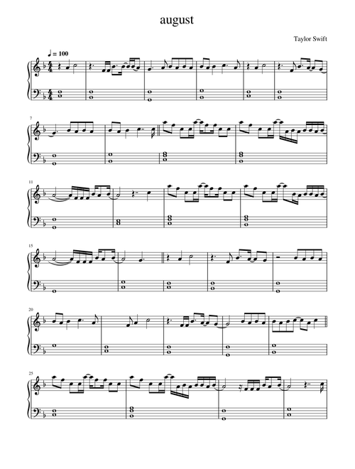 August - Taylor Swift (pipe organ version)