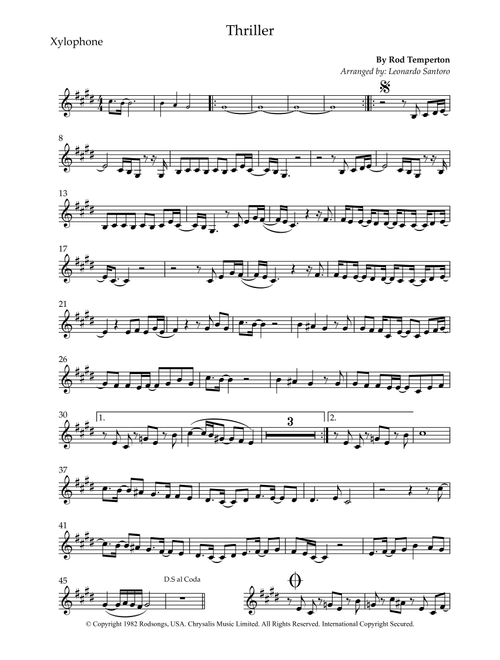 Thriller (Arr. Leonardo Santoro) - Michael Jackson (Xylophone Solo)