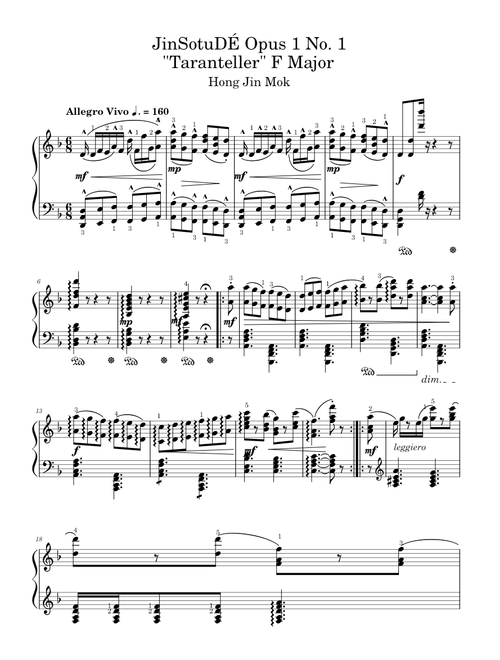 JinSotuDÉ Opus 1, no 1