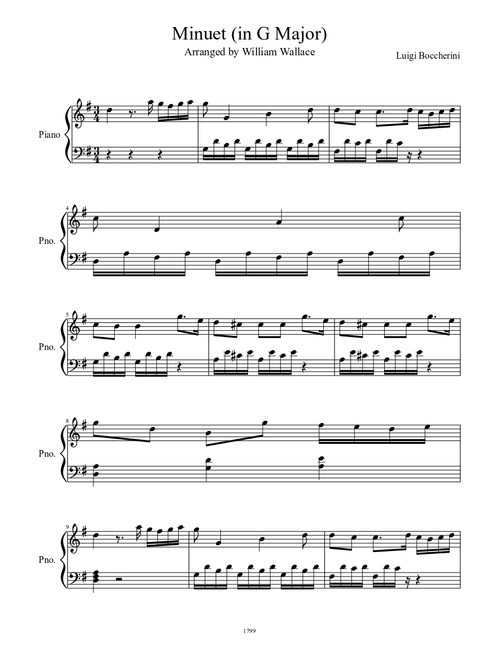 Minuet (in G Major, by Boccherini)