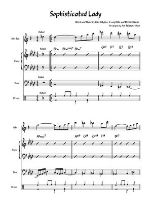 Play Official version of Sophisticated lady Sheet Music by Duke