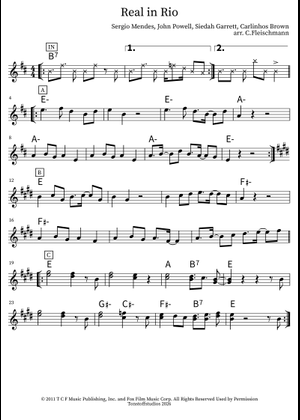 Real in Rio (Capture) - John Powell Sheet Music with Chords for Piano ...