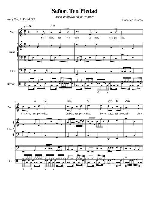 Señor, Ten Piedad (Francisco Palazon - Arr. y Orq. P. David G.T.)