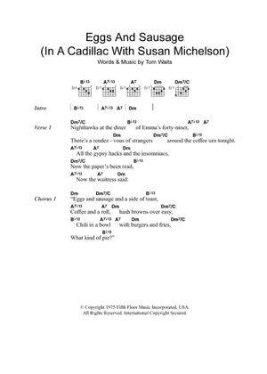 Play Official version of Alice Sheet Music by Tom Waits for