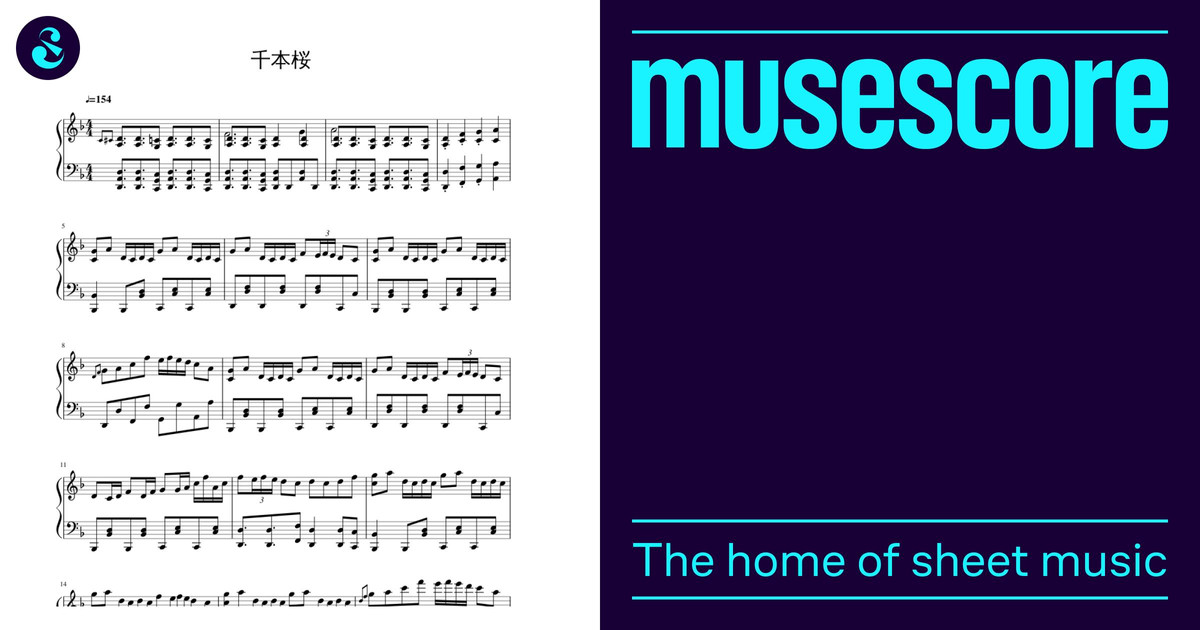 千本桜 Sheet music for Piano (Solo) | Musescore.com