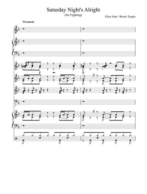Saturday Night's Alright / Elton John - Bernie Taupin