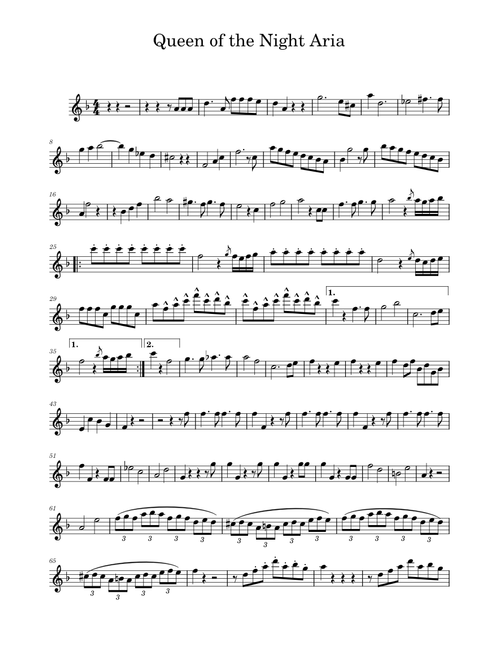 Queen Of The Night Aria – Wolfgang Amadeus Mozart