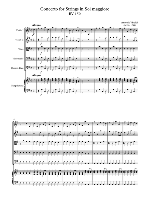 Concerto for Strings in Sol maggiore RV 150 - Antonio Vivaldi (Orchestra)