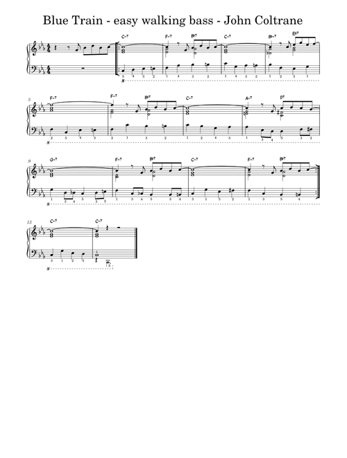 Blue train – John Coltrane - Easy walking bass
