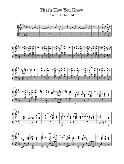 That's How You Know (Arr. Iván Díaz) - Stephen Schwartz, Alan Menken (Piano Solo)