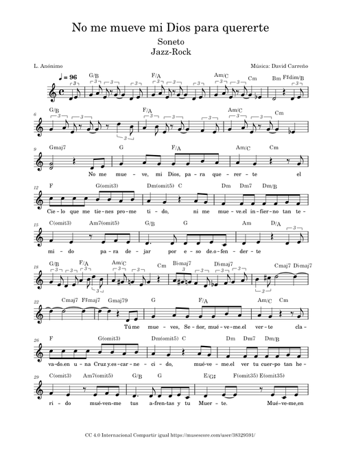 No me mueve mi Dios para quererte (Soneto)