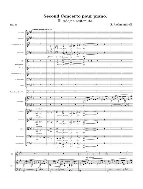Piano Concerto No.2, Op.18 – Sergei Rachmaninoff - II. Adagio sostenuto
