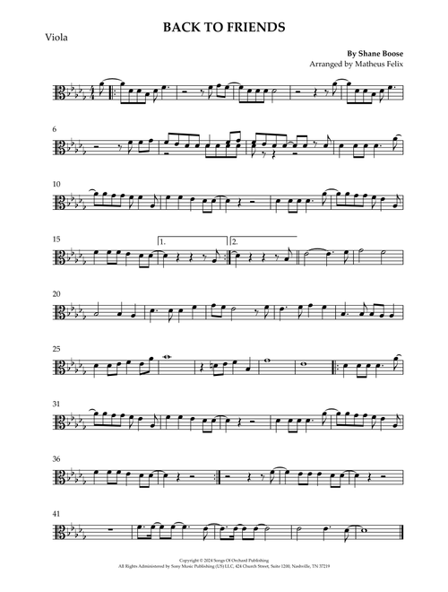 Back To Friends (Arr. Matheus Felix) - sombr (Viola Solo)