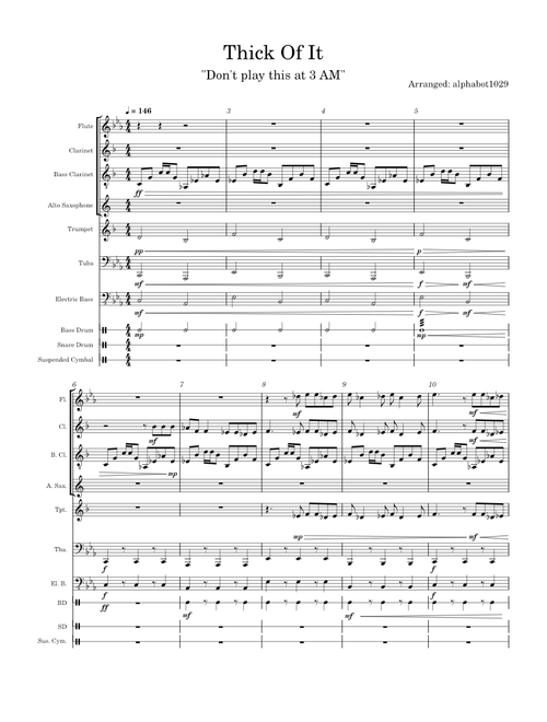 Thick of It (Mini Concert Band Arrangment) - alphabot1029