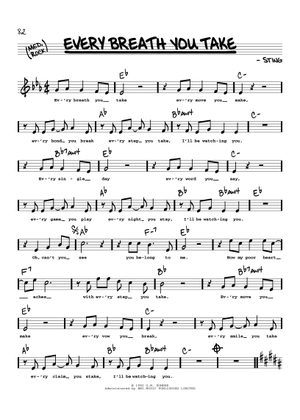 Play Official version of Every breath you take Sheet Music