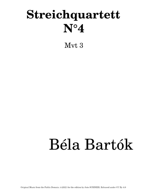 String Quartet No.4, Sz.91 : Mvt 3 – Béla Bartók
