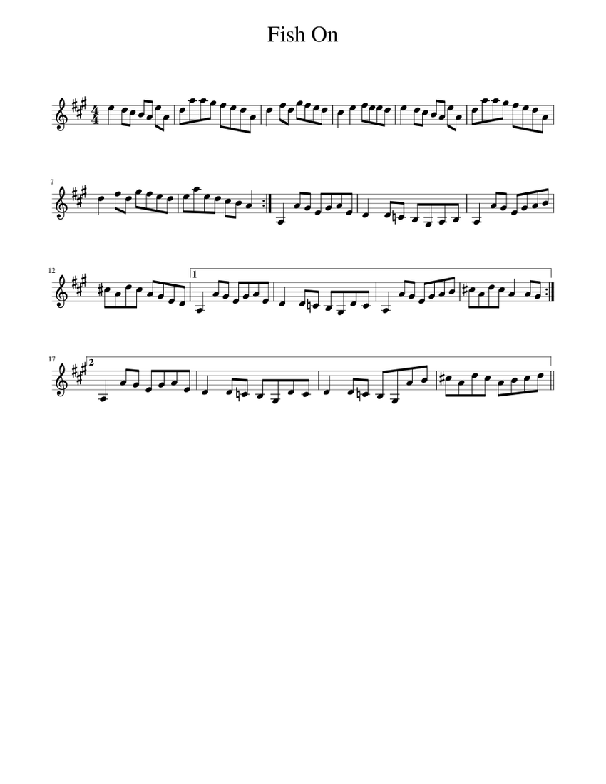 Fish On Sheet Music for Piano (Solo) easy | MuseScore.com