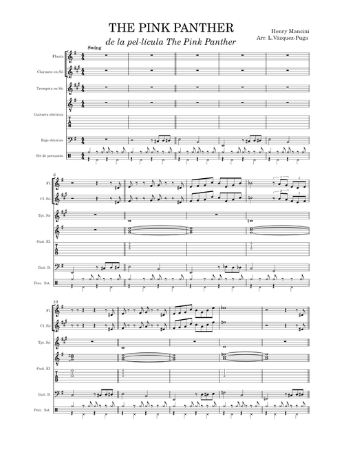 The Pink Panther Theme – Henry Mancini COMBO