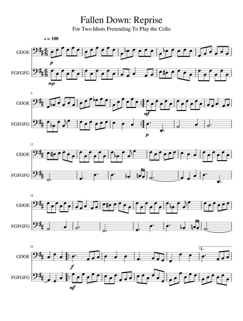 Fallen Down: Reprise (Cello Duet)