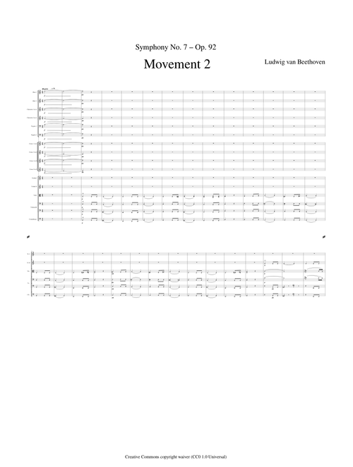 Beethoven Symphony No. 7, second movement, Allegretto