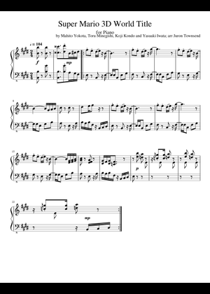 World 8 - Super Mario 3D World Sheet Music for Piano, Trombone ...