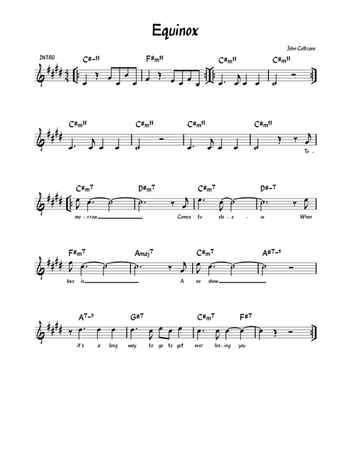 Equinox – John Coltrane Equinox