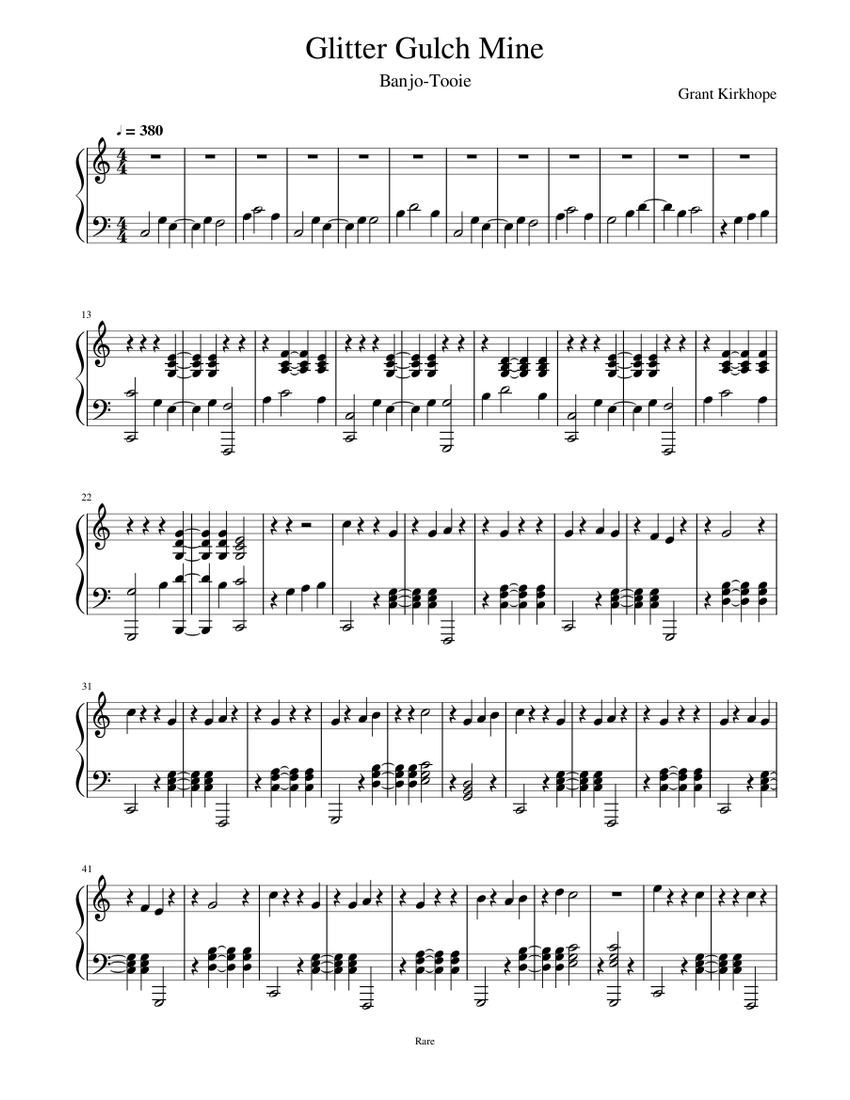 Glitter Gulch Mine Sheet music for Piano (Solo)