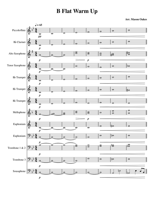 B Flat Warm Up (FAMU) – moakes2011bru