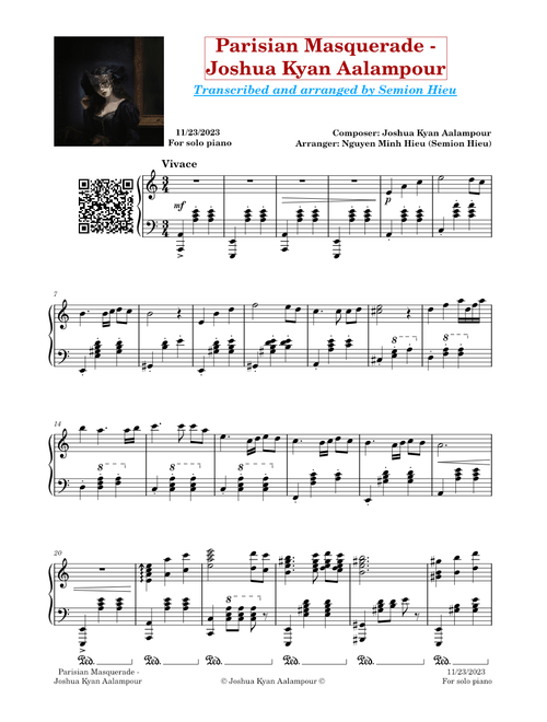 Parisian Masquerade – Joshua Kyan Aalampour [UPDATE]