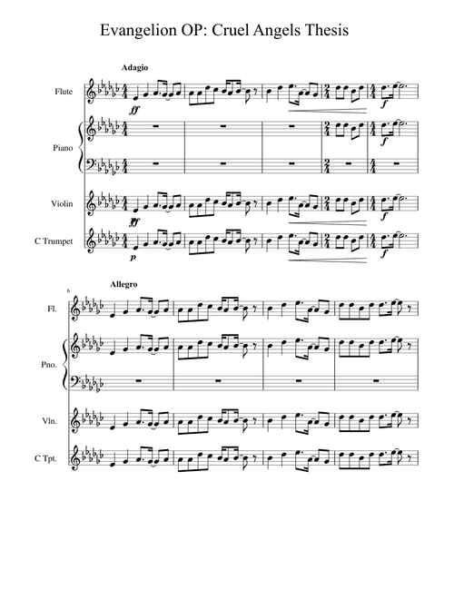 Cruel Angel's Thesis-Evangelion Op WIP