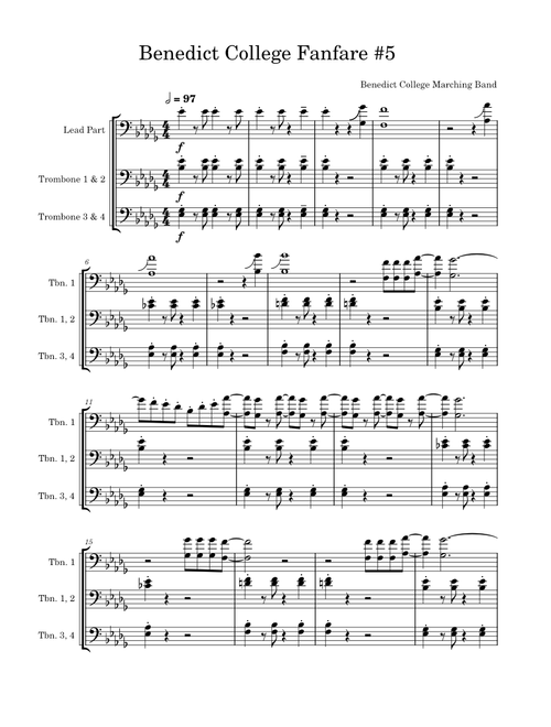Trombone Fanfare #5 - Benedict College Marching Band