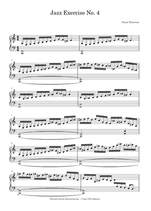 Jazz Exercise No. 2 – Oscar Peterson Sheet Music for Piano (Solo