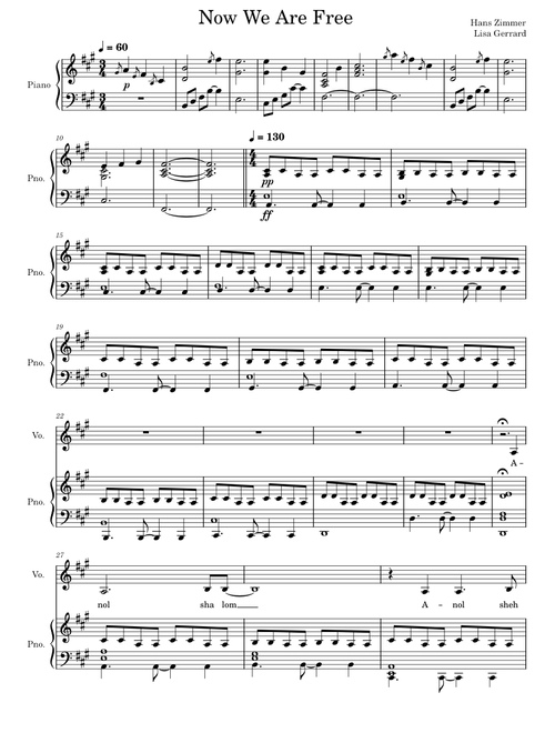 Now We Are Free (Gladiator) - Hans Zimmer/Lisa Gerrard