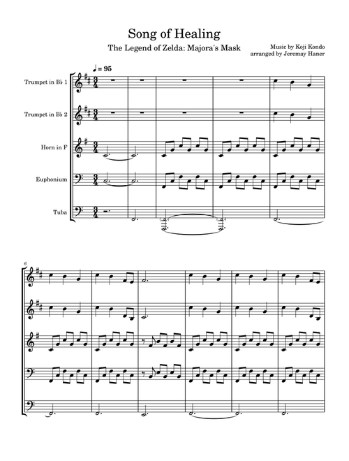 Song of Healing (Arr. Jeremay Haner) - Koji Kondo (Brass Ensemble)