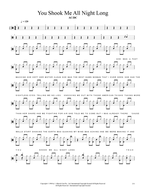 You Shook Me All Night Long (Arr. Cyril Mayer) - AC/DC (Drums)