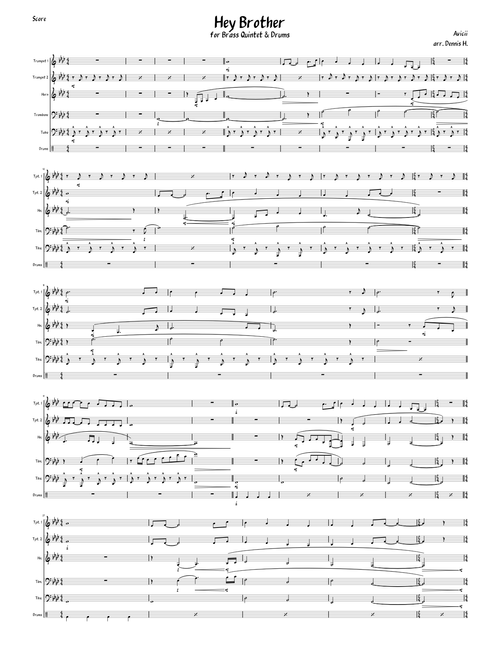 Hey Brother - Brass Quintet