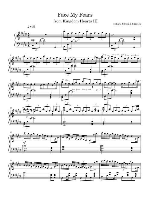 Face My Fears (Kingdom Hearts) - Hikaru Utada