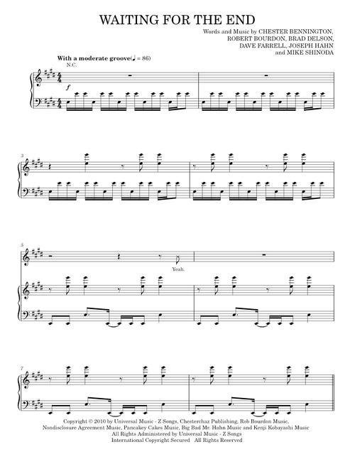 Waiting for the end - Linkin Park (Piano-Vocal-Guitar)