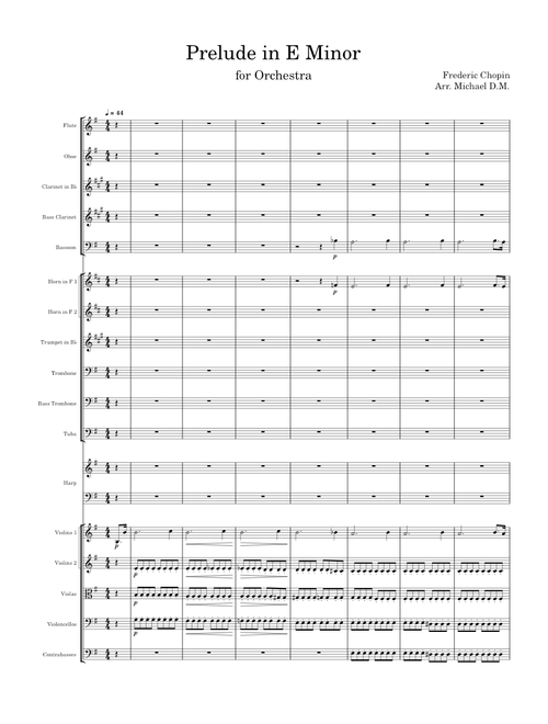 Prelude in E Minor for Orchestra — Frederic Chopin Arr. Michael DM