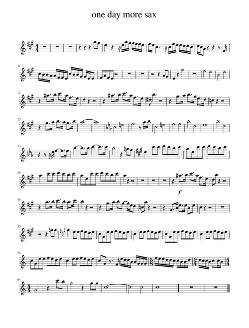 one day more sax