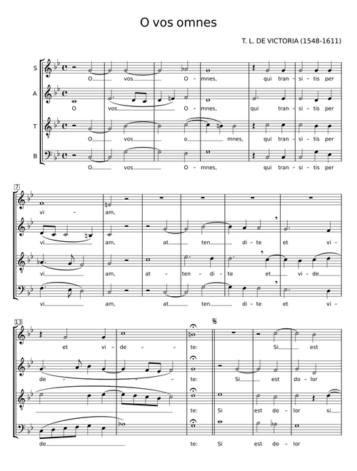 O vos omnes - T. L. DE VICTORIA