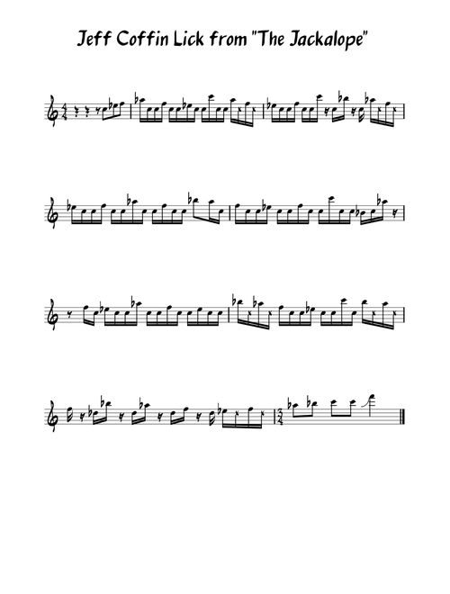 Jeff Coffin Lick from "The Jackalope"
