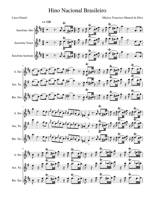 Hino Nacional Brasileiro Sax