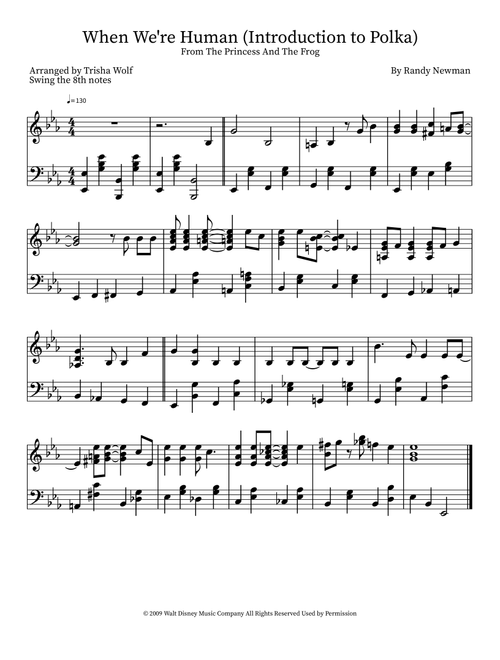 When We're Human (Arr. Trisha Wolf) - Randy Newman (Piano Solo)