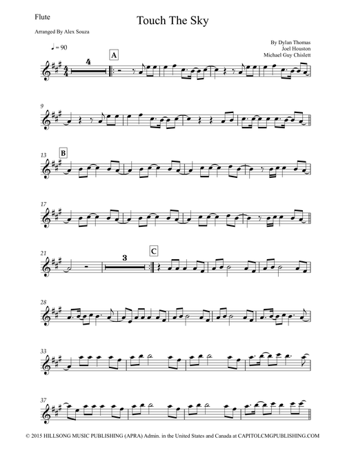 Touch The Sky (Arr. Alex Souza) - Hillsong United (Flute Solo)