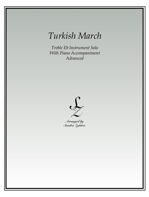 Turkish March (treble Eb instrument solo) (Arr. Sandra Zylstra) - Mozart (Alto Sax and Piano)
