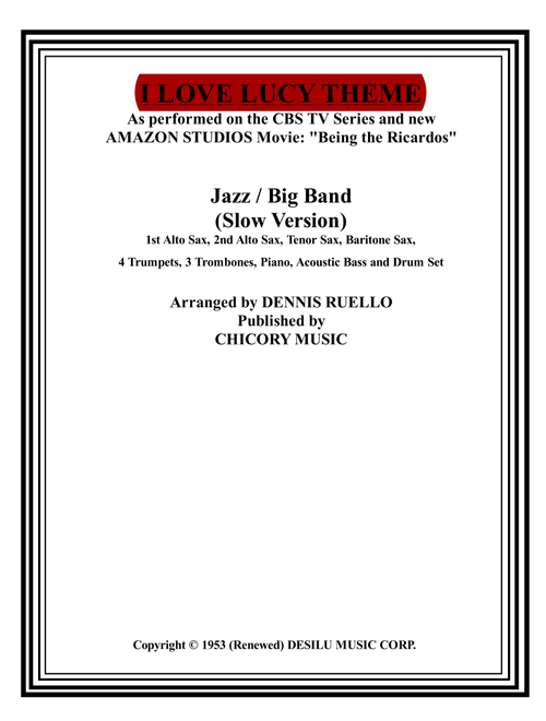 I Love Lucy (Arr. Dennis Ruello) - Eliot Daniel (Small Ensemble)