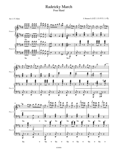 Radetzky March (Four Hand) - Strauss