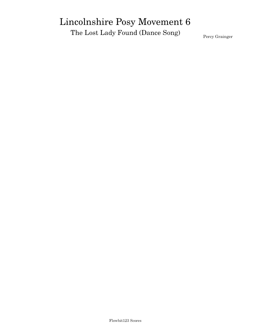 Lincolnshire_Posy_Movement_6 Sheet music for Trombone